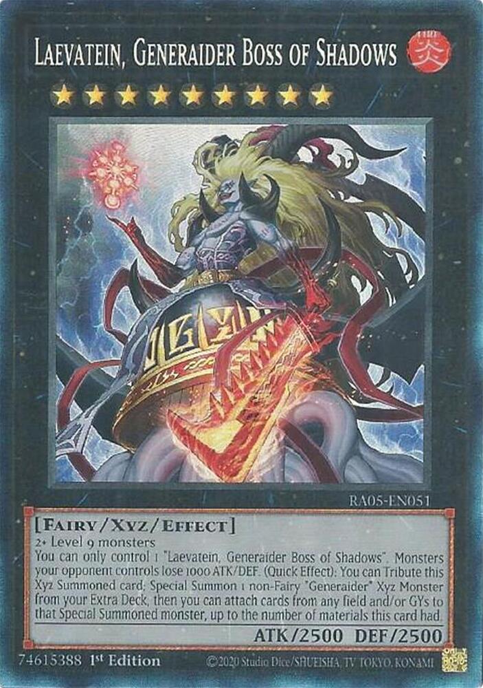 Laevatein, Generaider Boss of Shadows (PCR) RA05-EN051 card from Rarity Collection 5