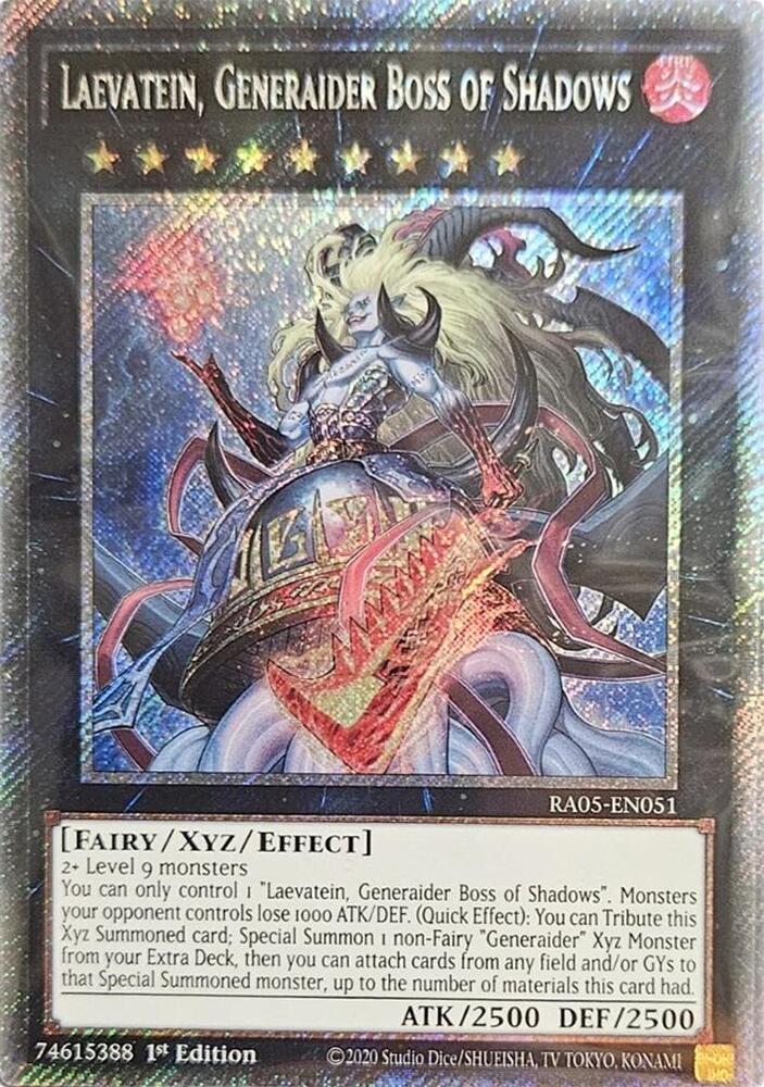 Laevatein, Generaider Boss of Shadows (Platinum Secret Rare) RA05-EN051 card from Rarity Collection 5