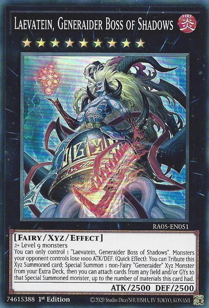 Laevatein, Generaider Boss of Shadows RA05-EN051 card from Rarity Collection 5