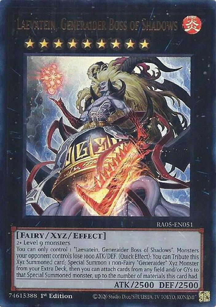 Laevatein, Generaider Boss of Shadows (Ultra Rare) RA05-EN051 card from Rarity Collection 5