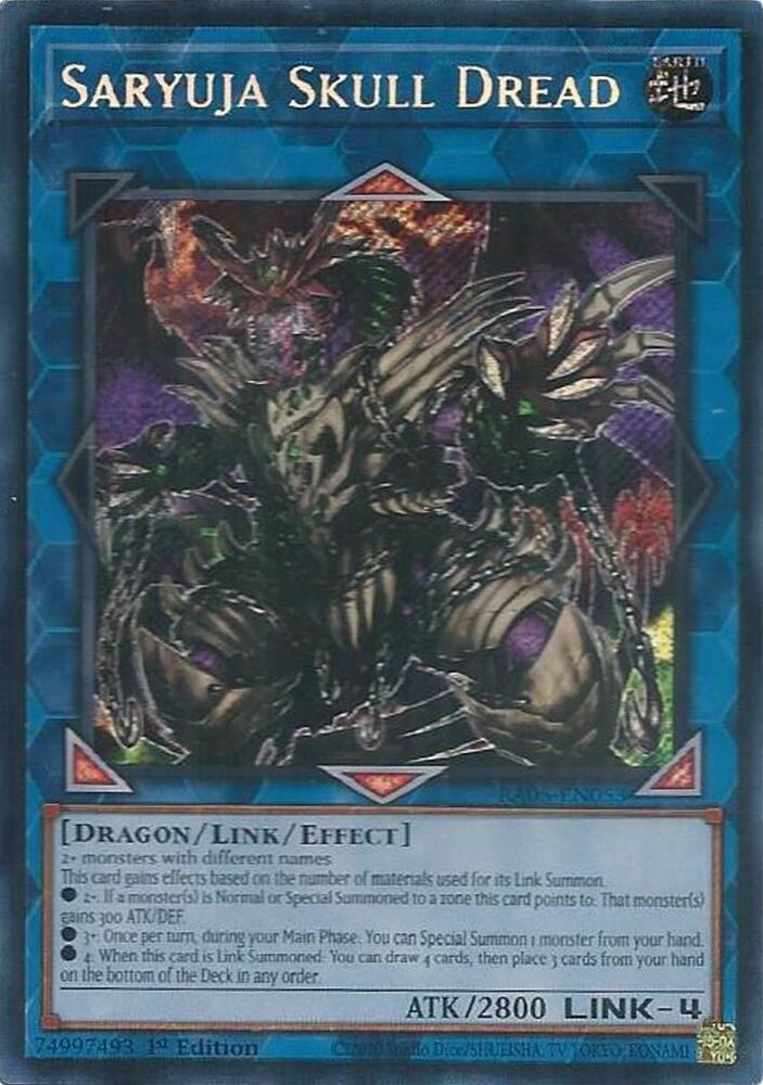 Saryuja Skull Dread (Secret Rare) RA05-EN053 card from Rarity Collection 5