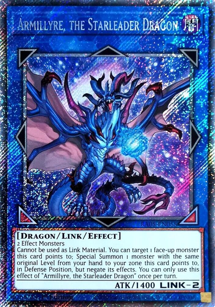 Armillyre, the Starleader Dragon (Platinum Secret Rare) RA05-EN055 card from Rarity Collection 5