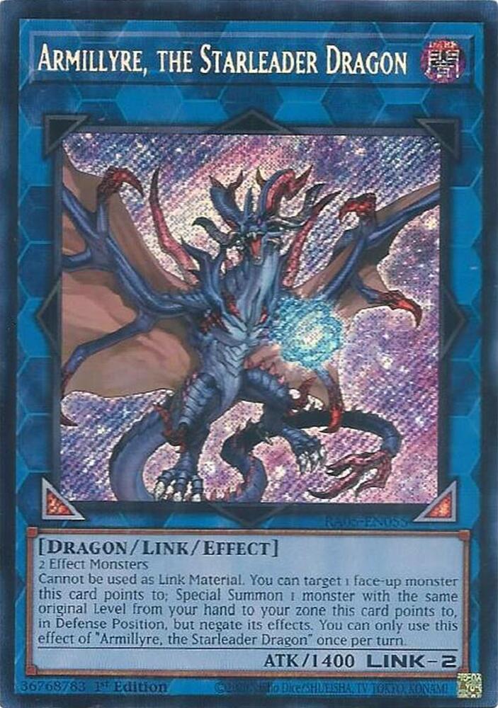 Armillyre, the Starleader Dragon (Secret Rare) RA05-EN055 card from Rarity Collection 5