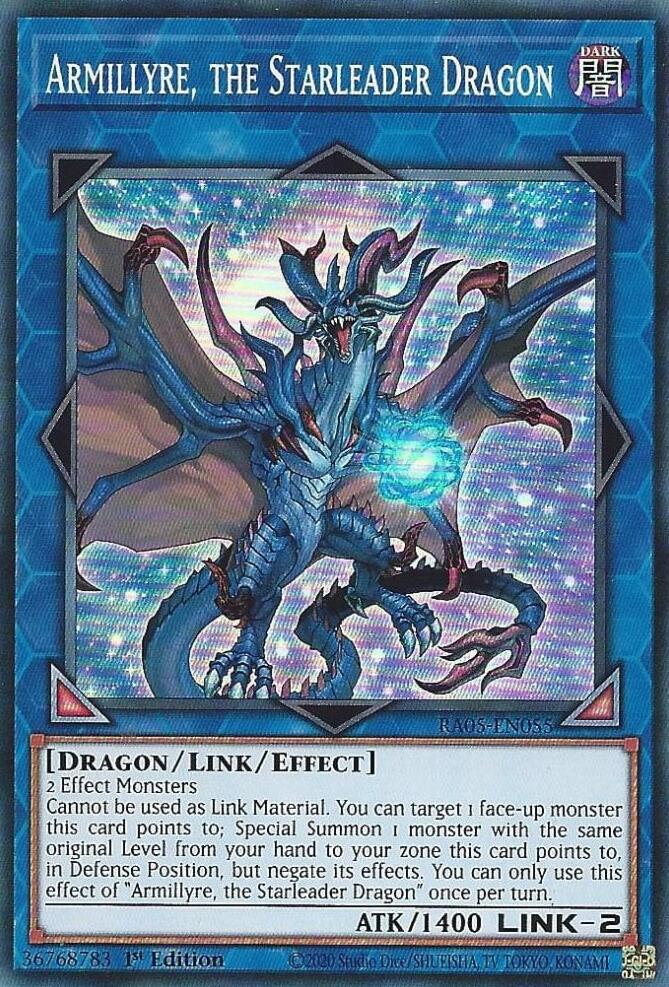Armillyre, the Starleader Dragon RA05-EN055 card from Rarity Collection 5