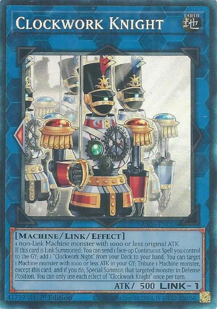 Clockwork Knight (PCR) RA05-EN058 card from Rarity Collection 5