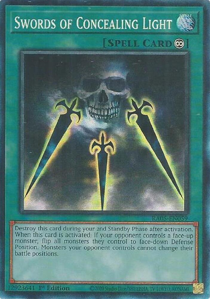 Swords of Concealing Light (PCR) RA05-EN059 card from Rarity Collection 5