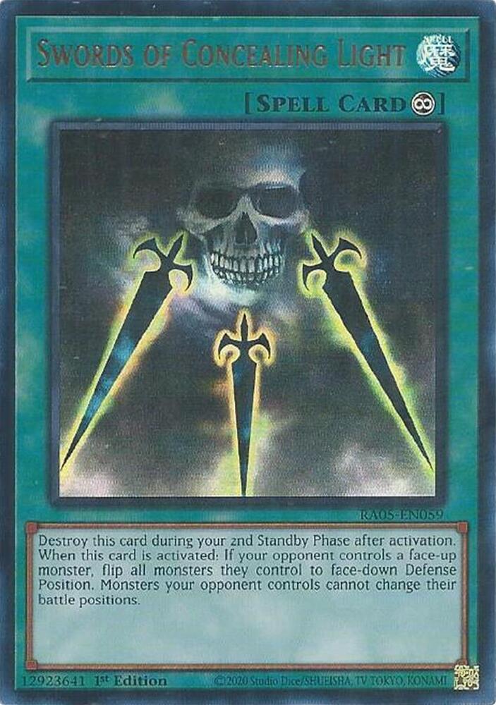 Swords of Concealing Light (Ultra Rare) RA05-EN059 card from Rarity Collection 5