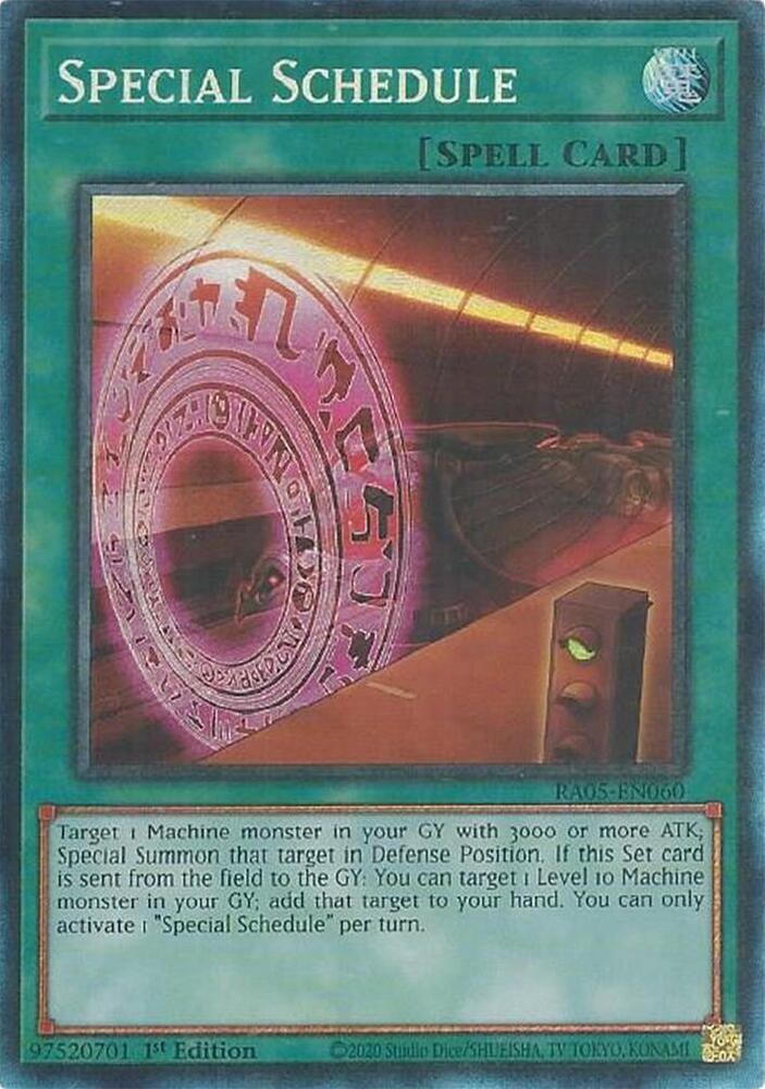 Special Schedule (PCR) RA05-EN060 card from Rarity Collection 5