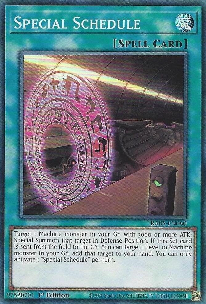 Special Schedule RA05-EN060 card from Rarity Collection 5