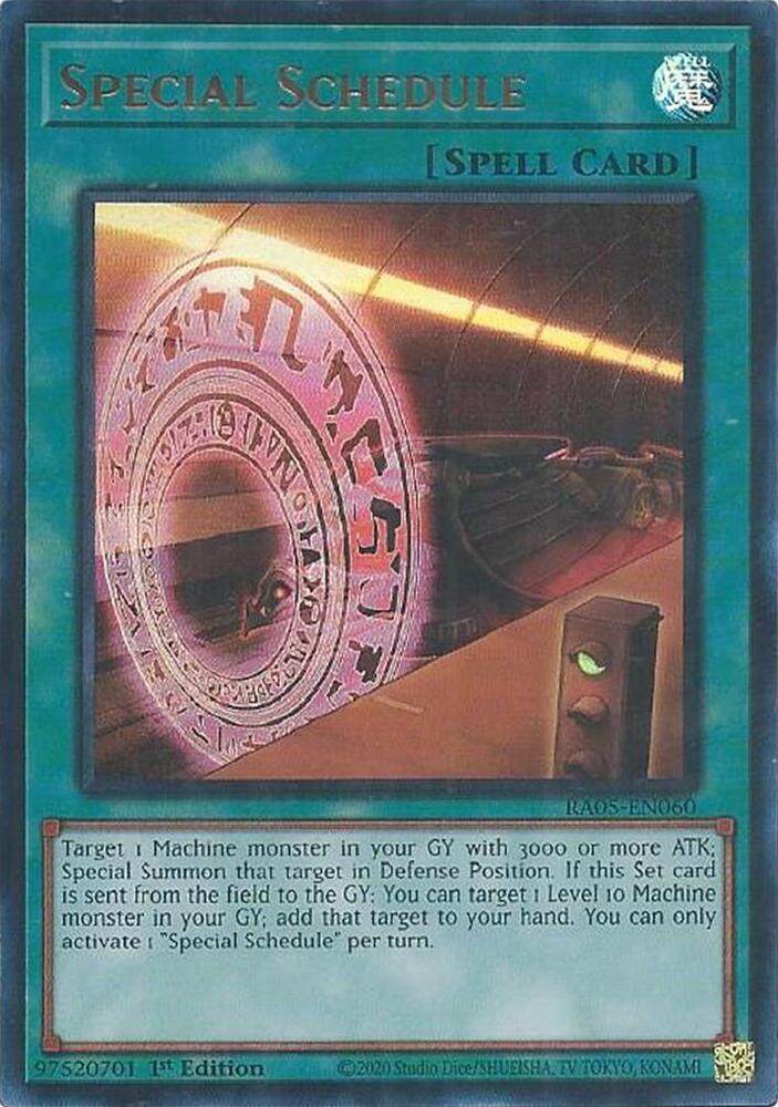 Special Schedule (Ultra Rare) RA05-EN060 card from Rarity Collection 5