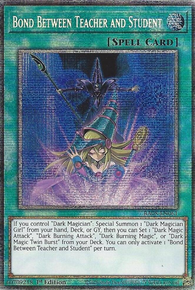 Bond Between Teacher and Student RA05-EN061 card from Rarity Collection 5