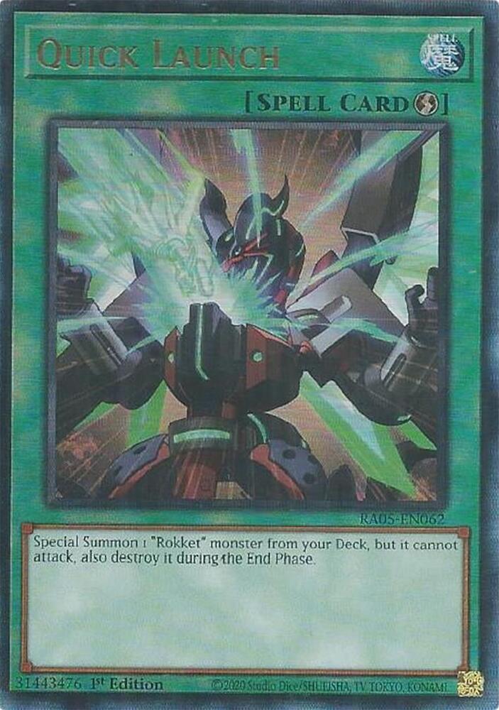 Quick Launch (PUR) RA05-EN062 card from Rarity Collection 5