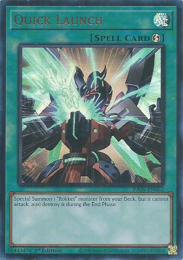 Quick Launch (Ultra Rare) RA05-EN062 card from Rarity Collection 5