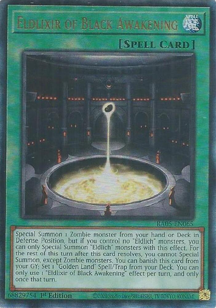 Eldlixir of Black Awakening (PUR) RA05-EN065 card from Rarity Collection 5