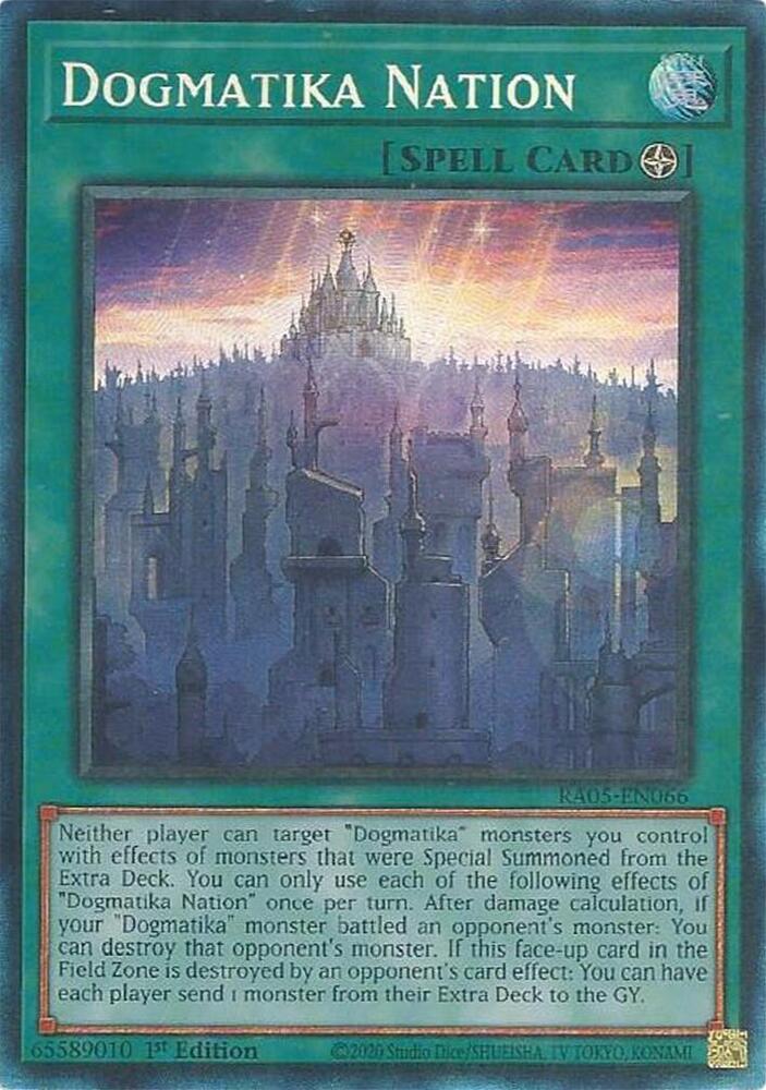Dogmatika Nation (PCR) RA05-EN066 card from Rarity Collection 5