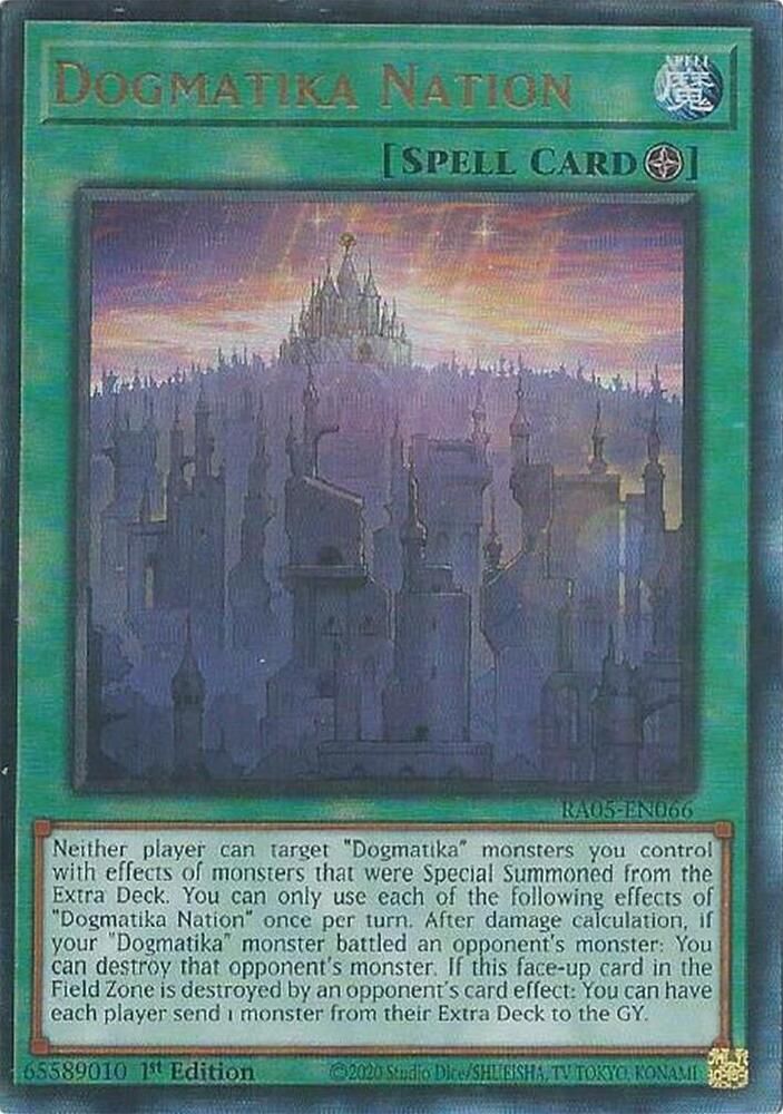 Dogmatika Nation (PUR) RA05-EN066 card from Rarity Collection 5