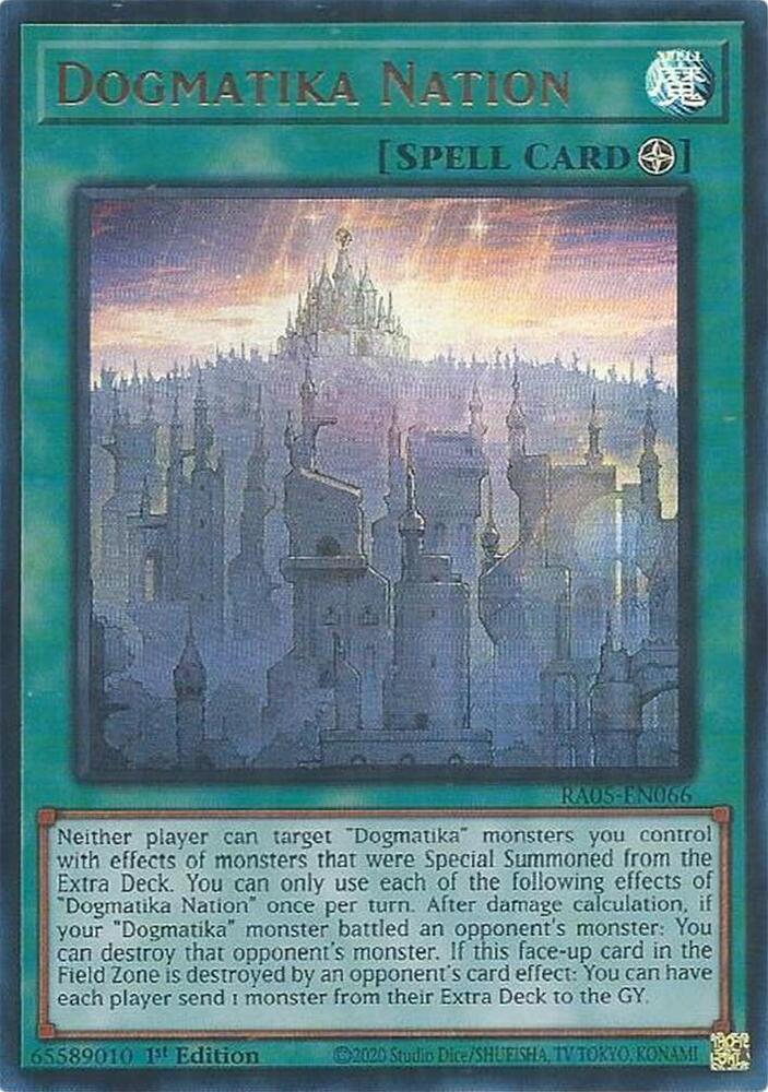 Dogmatika Nation (Ultra Rare) RA05-EN066 card from Rarity Collection 5