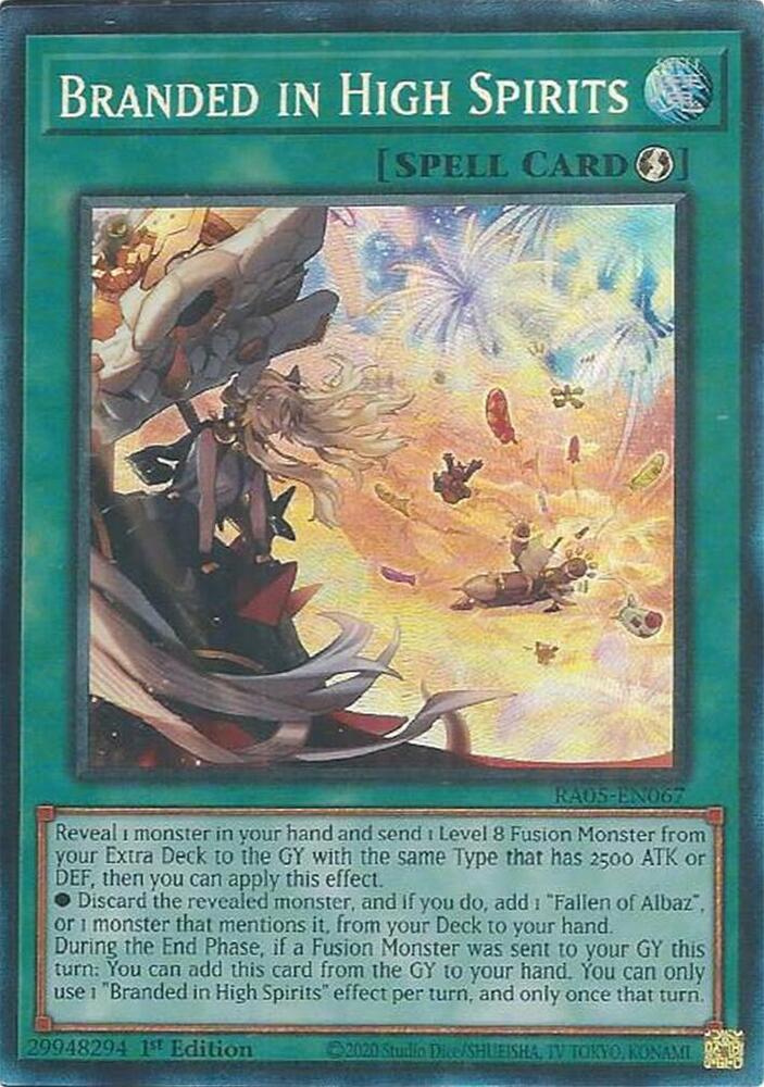 Branded in High Spirits (PCR) RA05-EN067 card from Rarity Collection 5