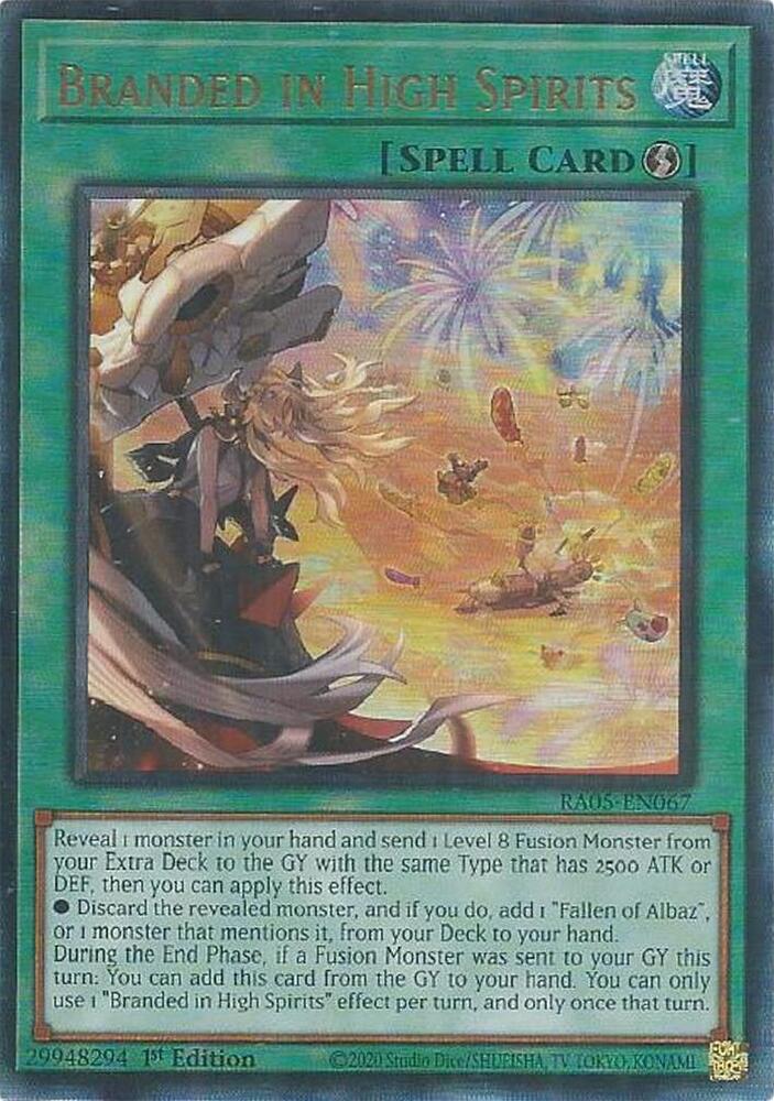 Branded in High Spirits (PUR) RA05-EN067 card from Rarity Collection 5