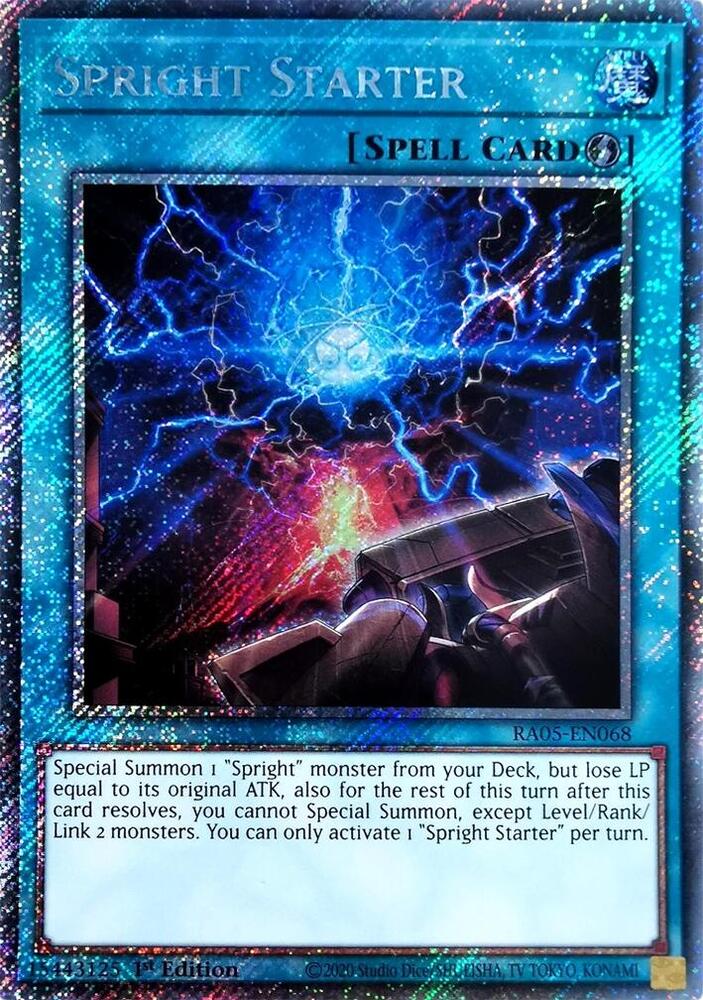 Spright Starter (Platinum Secret Rare) RA05-EN068 card from Rarity Collection 5