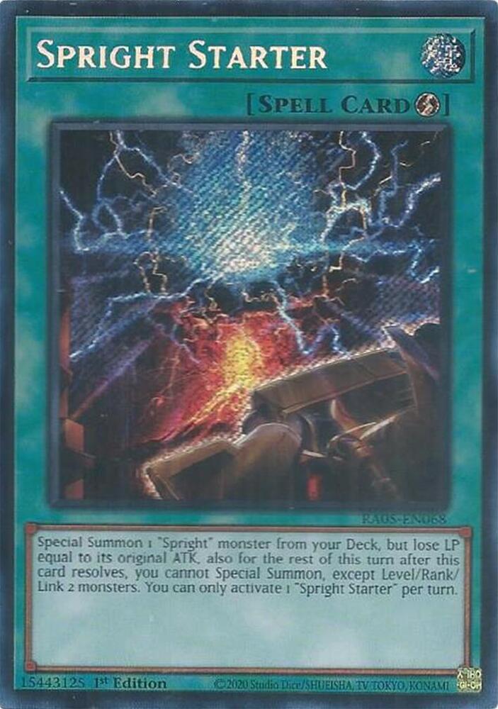 Spright Starter (Secret Rare) RA05-EN068 card from Rarity Collection 5