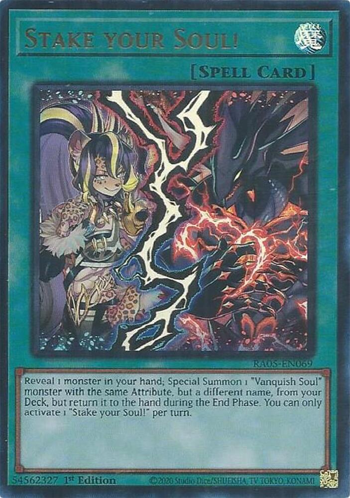 Stake your Soul! (Ultra Rare) RA05-EN069 card from Rarity Collection 5