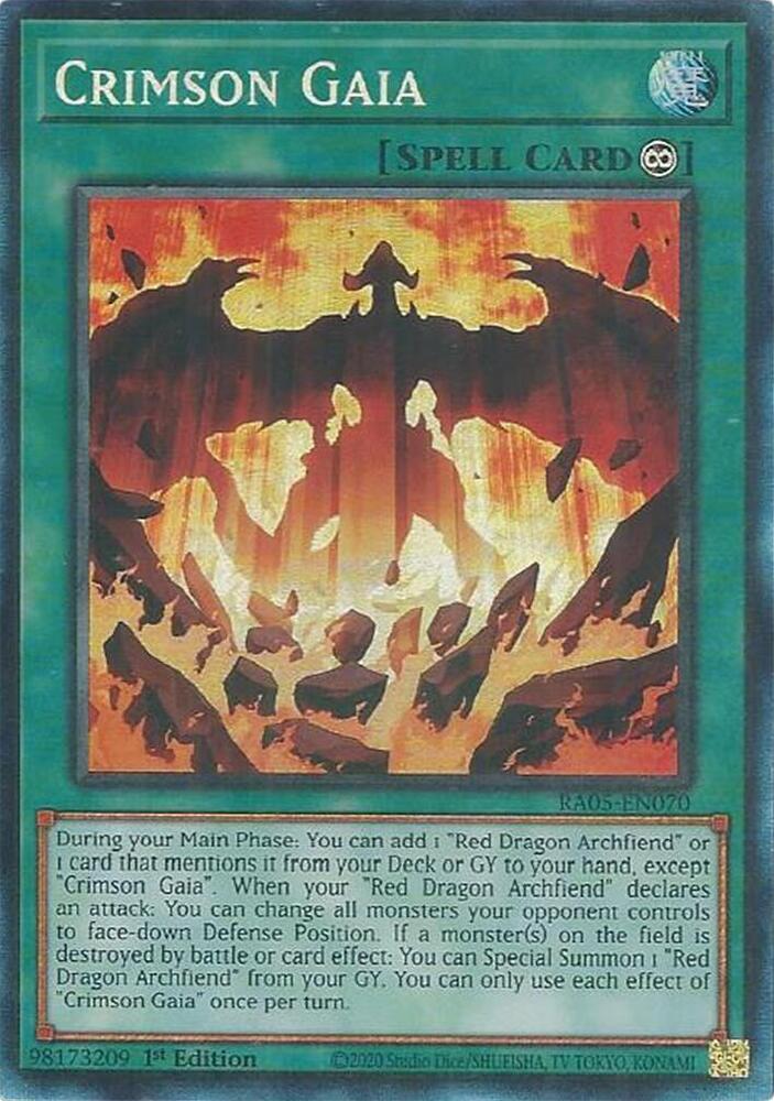Crimson Gaia (PCR) RA05-EN070 card from Rarity Collection 5