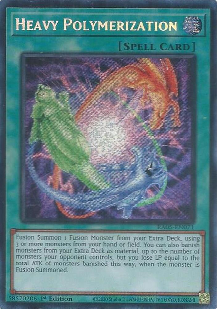 Heavy Polymerization (Secret Rare) RA05-EN071 card from Rarity Collection 5