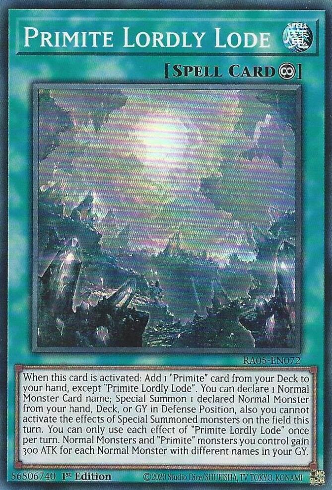 Primite Lordly Lode RA05-EN072 card from Rarity Collection 5