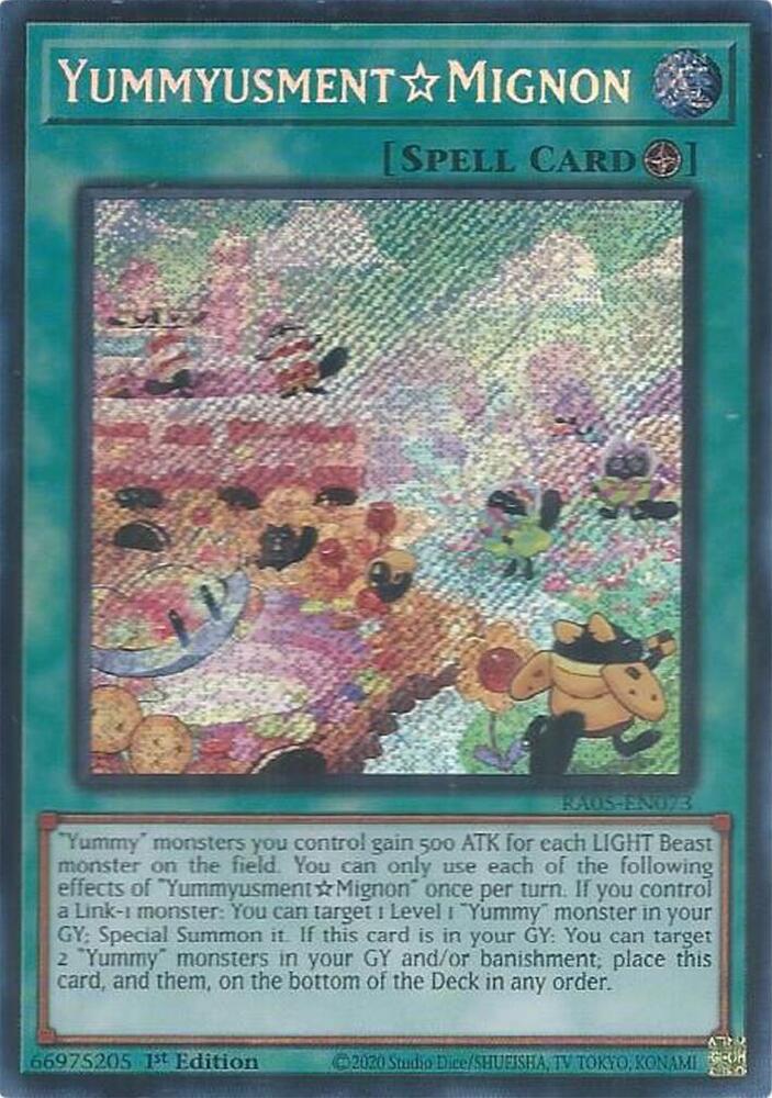YummyusmentMignon (Secret Rare) RA05-EN073 card from Rarity Collection 5