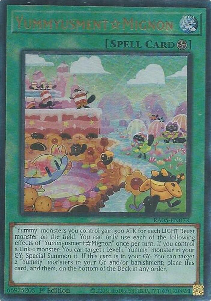 YummyusmentMignon (PUR) RA05-EN073 card from Rarity Collection 5