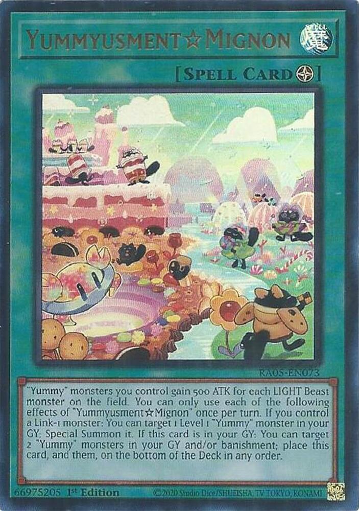 YummyusmentMignon (Ultra Rare) RA05-EN073 card from Rarity Collection 5