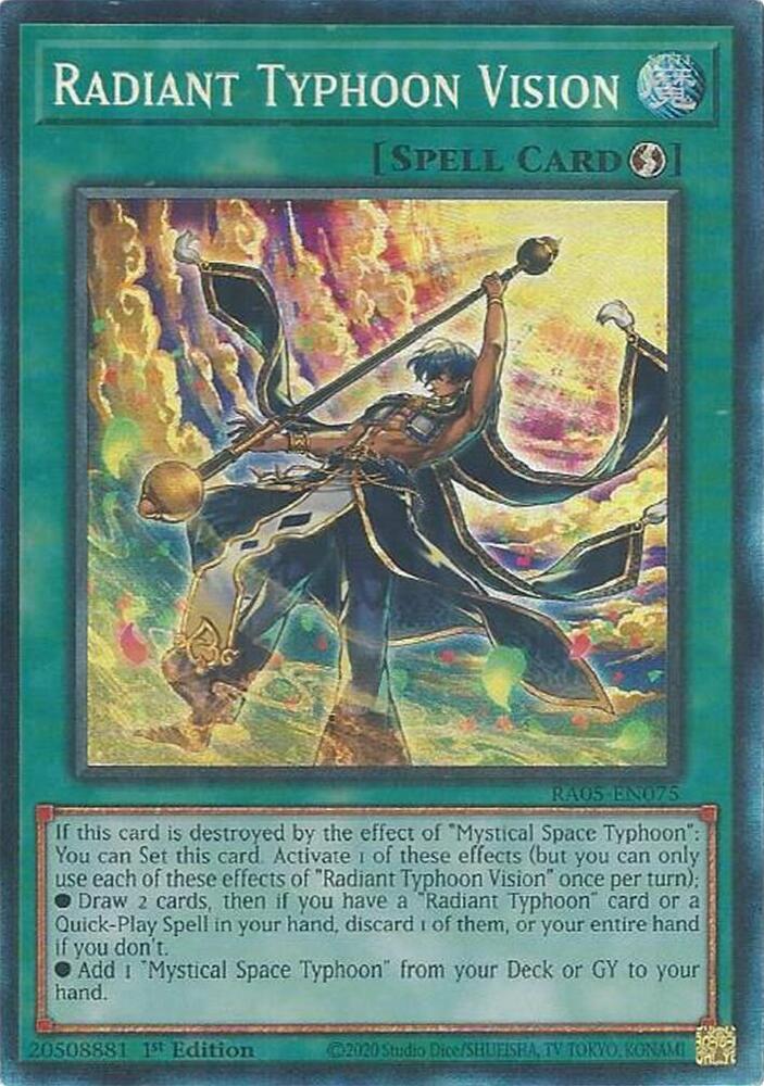 Radiant Typhoon Vision (PCR) RA05-EN075 card from Rarity Collection 5