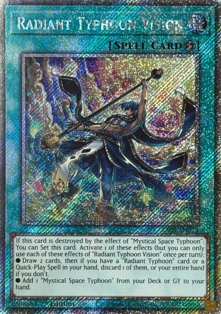 Radiant Typhoon Vision (Platinum Secret Rare) RA05-EN075 card from Rarity Collection 5