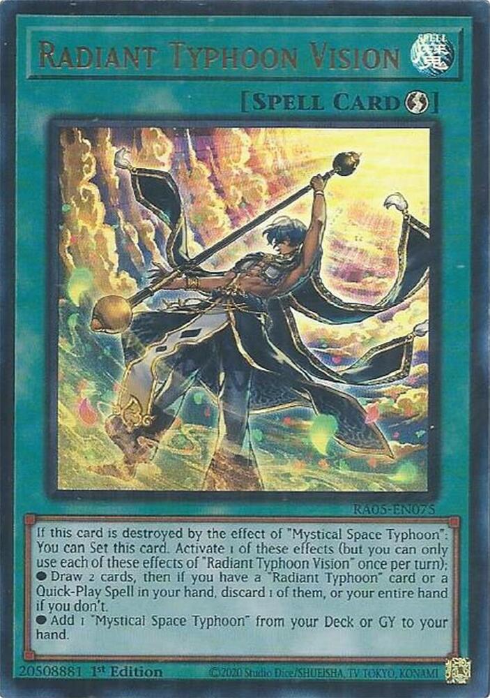 Radiant Typhoon Vision (Ultra Rare) RA05-EN075 card from Rarity Collection 5