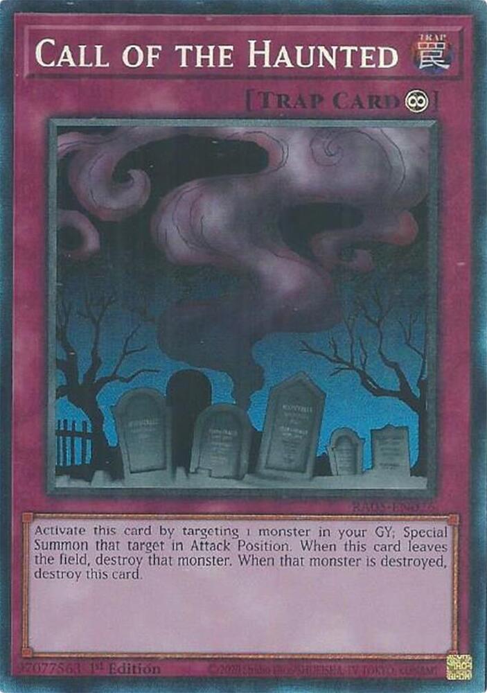 Call of the Haunted (PCR) RA05-EN076 card from Rarity Collection 5