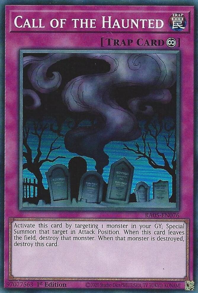 Call of the Haunted RA05-EN076 card from Rarity Collection 5