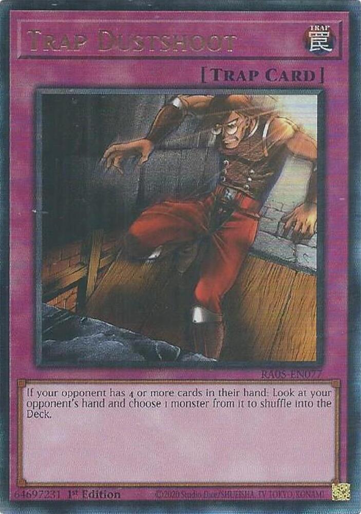 Trap Dustshoot (PUR) RA05-EN077 card from Rarity Collection 5