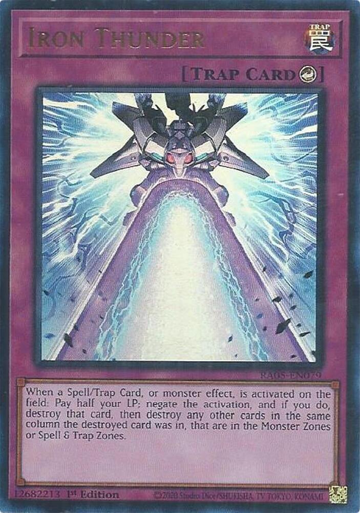 Iron Thunder (Ultra Rare) RA05-EN079 card from Rarity Collection 5