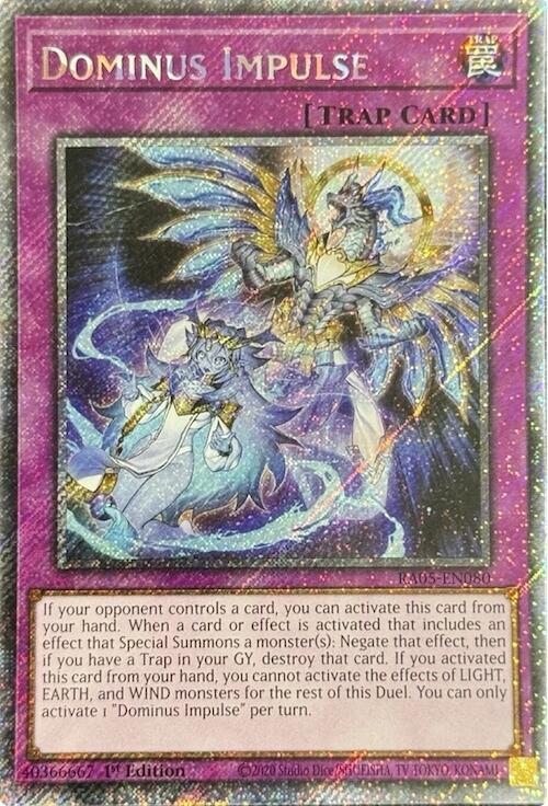 Dominus Impulse (Platinum Secret Rare) RA05-EN080 card from Rarity Collection 5