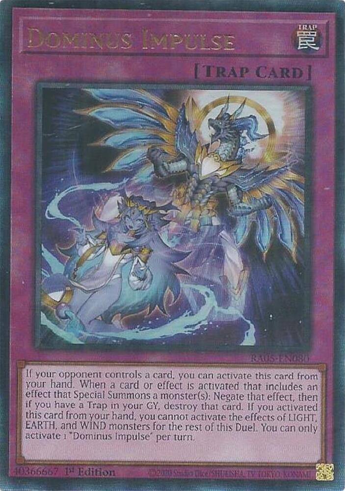 Dominus Impulse (PUR) RA05-EN080 card from Rarity Collection 5
