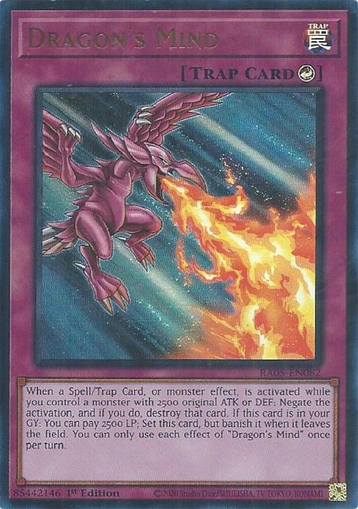 Dragon's Mind (Ultra Rare) RA05-EN082 card from Rarity Collection 5