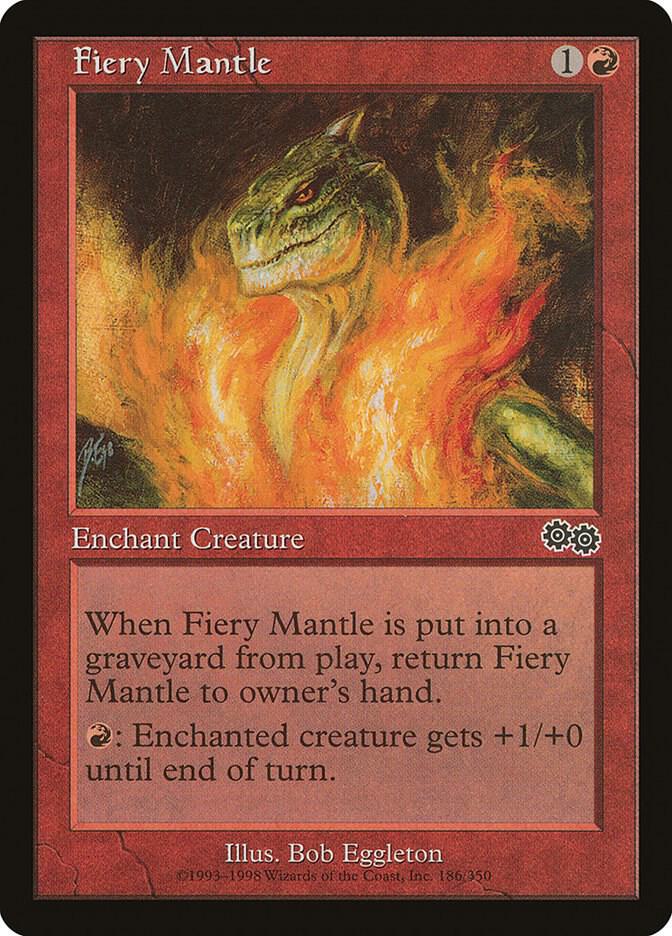 Fiery Mantle 186 card from Urza's Saga