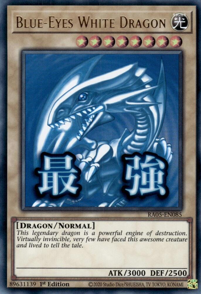 Blue-Eyes White Dragon RA05-EN085 card from Rarity Collection 5