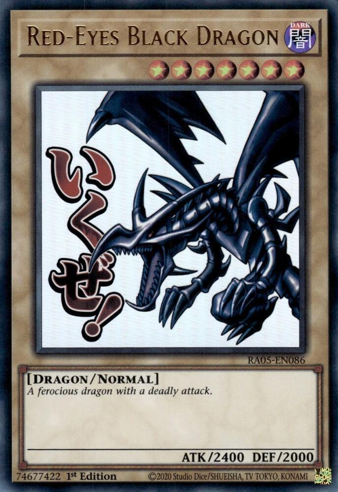 Red-Eyes Black Dragon RA05-EN086 card from Rarity Collection 5