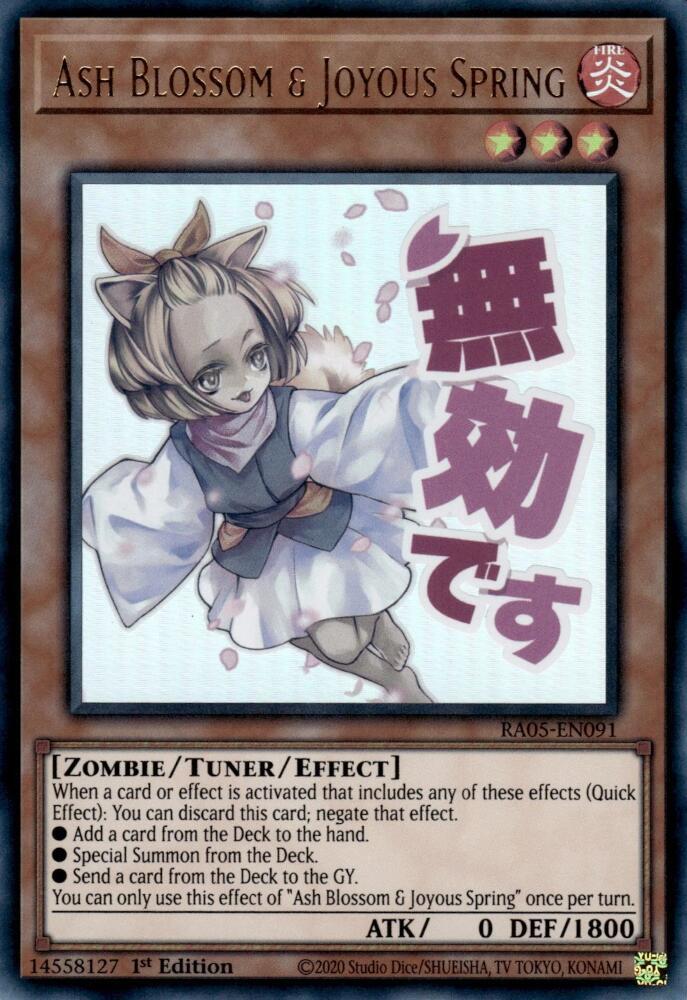 Ash Blossom & Joyous Spring RA05-EN091 card from Rarity Collection 5