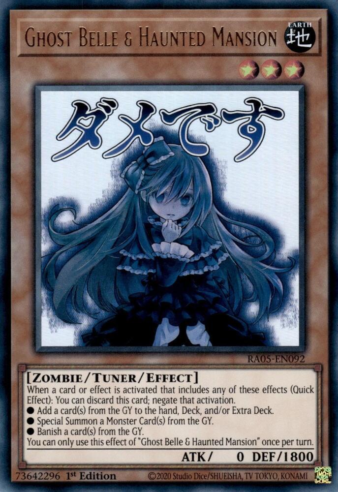 Ghost Belle & Haunted Mansion RA05-EN092 card from Rarity Collection 5