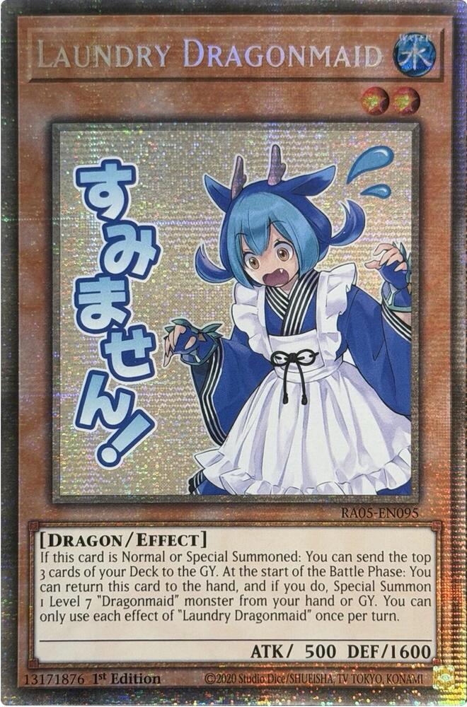 Laundry Dragonmaid (Starlight Rare) RA05-EN095 card from Rarity Collection 5