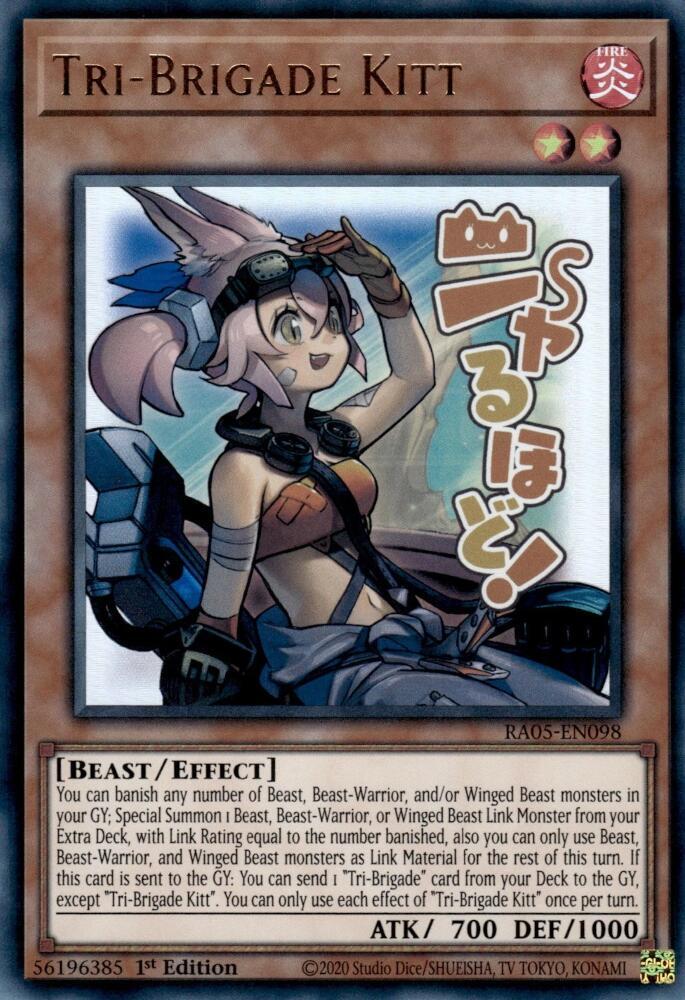Tri-Brigade Kitt RA05-EN098 card from Rarity Collection 5