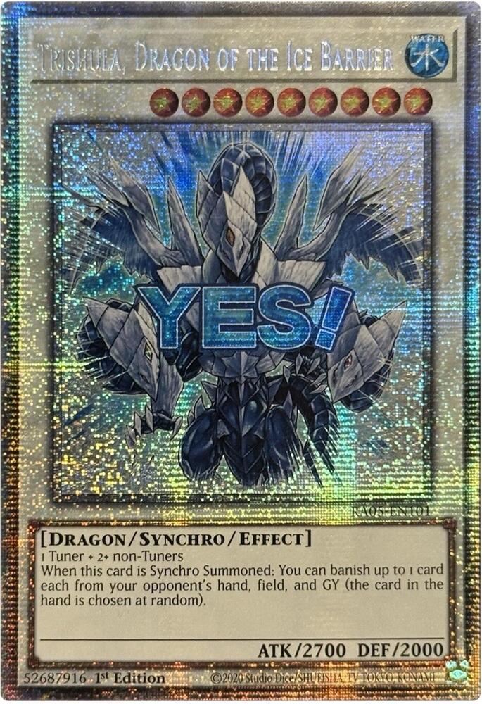 Trishula, Dragon of the Ice Barrier (Starlight Rare) RA05-EN101 card from Rarity Collection 5